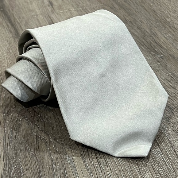 NWT Piatelli Made in Italy 100% Silk Black Tie Formal Silver Tux Designer Lux - Picture 2 of 9